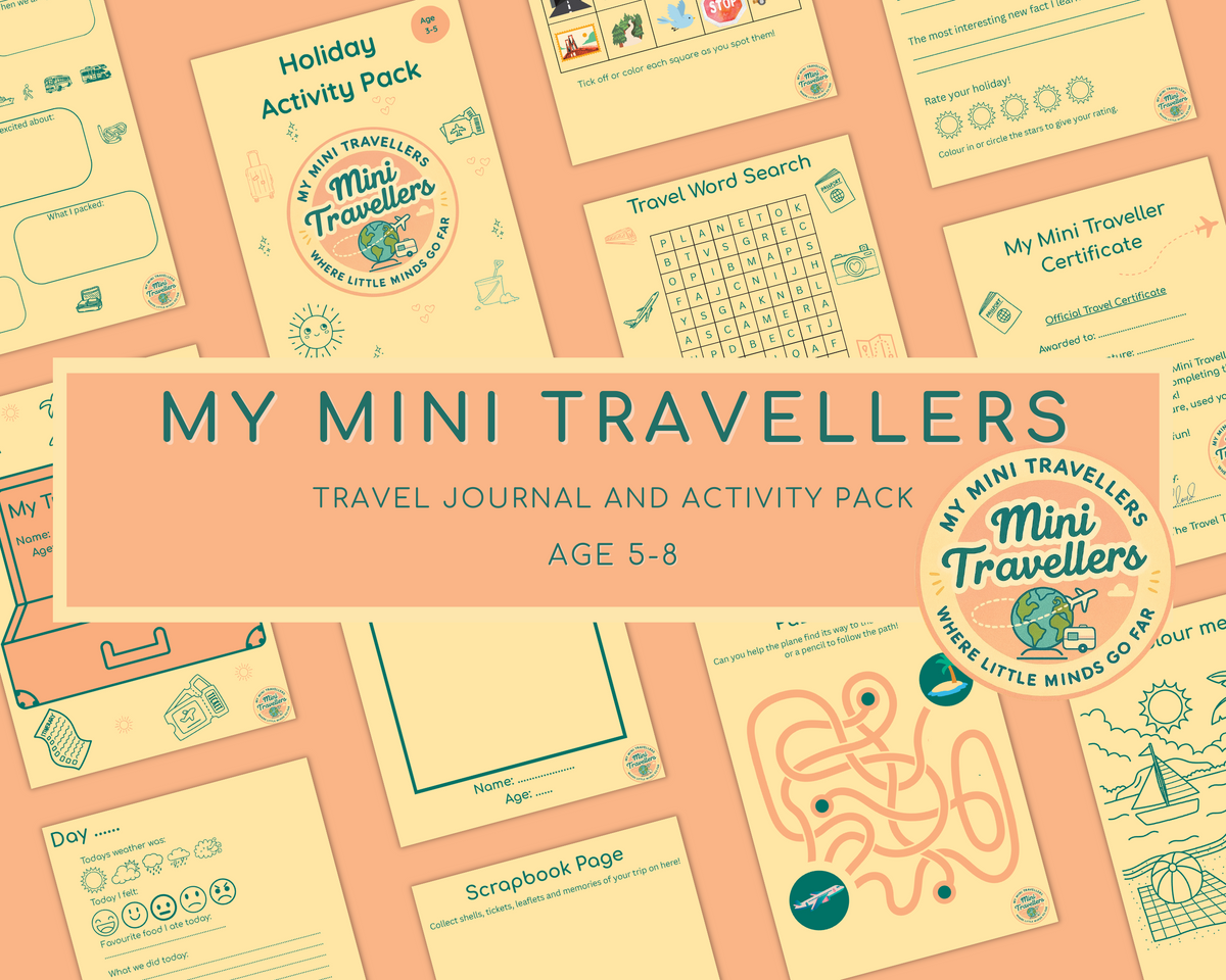 Travel Journal and Activity Pack: Downloadable Version, Age 5-8