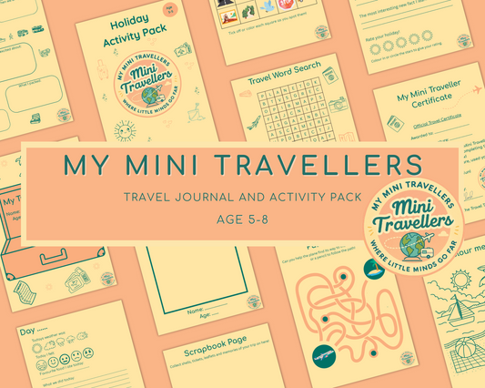 Travel Journal and Activity Pack: Downloadable Version, Age 5-8